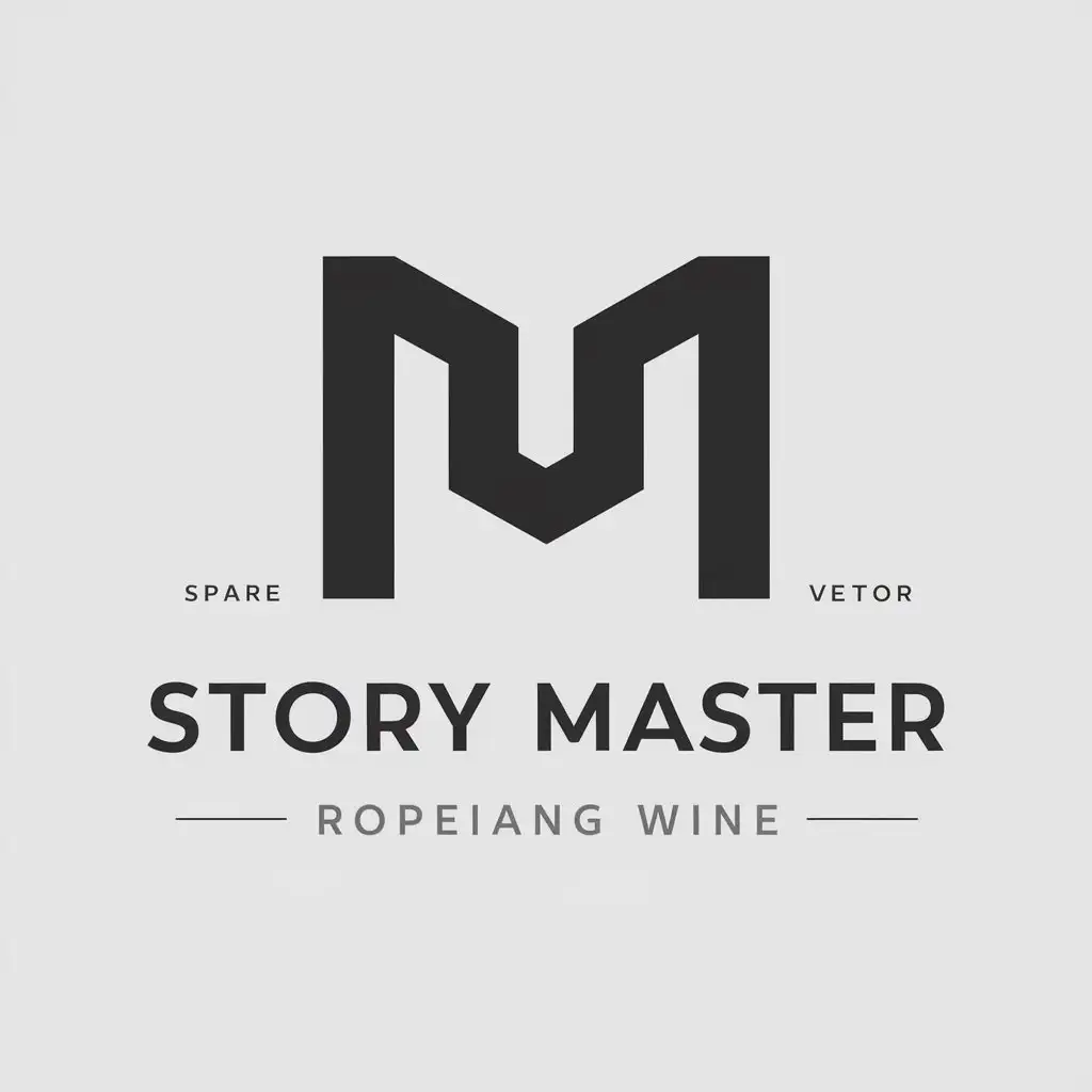 LOGO-Design-For-Story-Master-Modern-M-Letter-with-Clear-Background