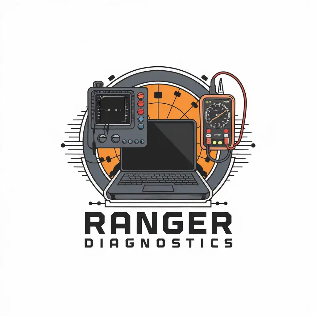 LOGO Design for Ranger Diagnostics Oscilloscope Laptop Multimeter Theme for Automotive Industry