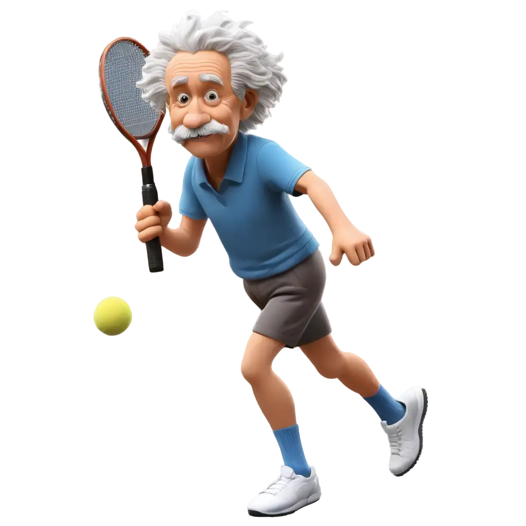 Albert-Einstein-Cartoon-Playing-Tennis-PNG-Image-Creative-AI-Art-Prompt