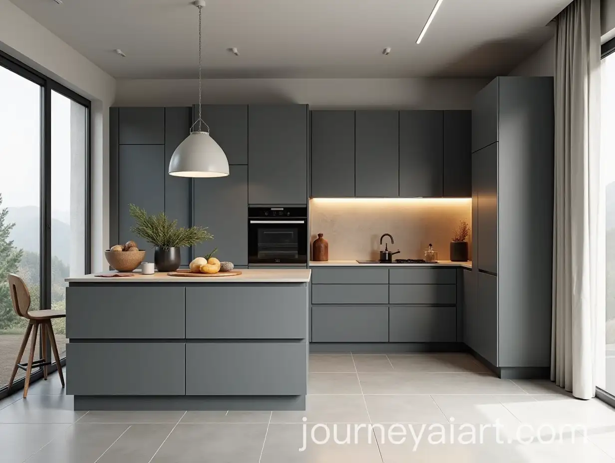 Modern-Minimalist-Kitchen-with-Graphite-Color-Palette-and-Interior-Equipment