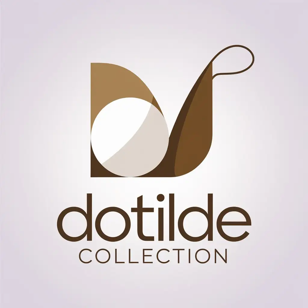 LOGO Design for dotilde Collection Blanco y Marron with Modern Style and Clear Background