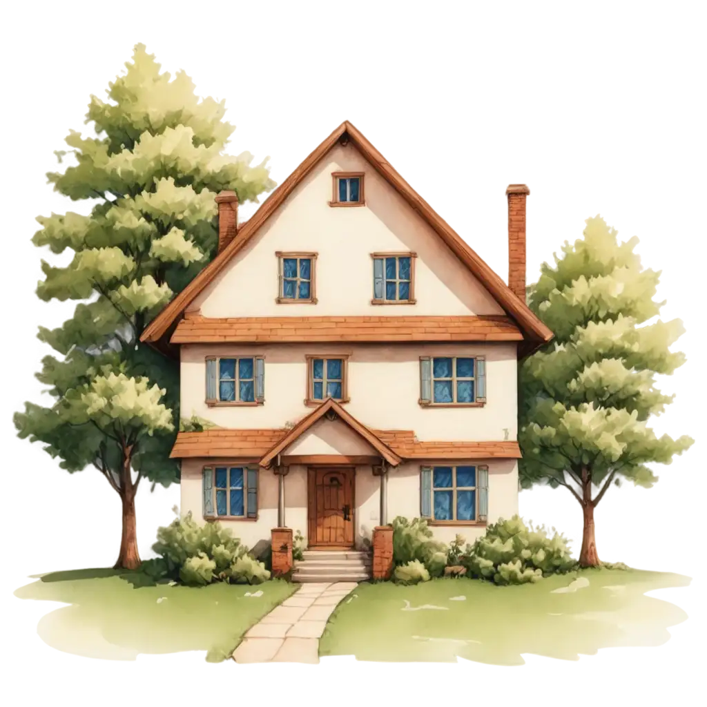 Cartoon-Style-House-PNG-with-Trees-Perfect-for-Various-Creative-Projects