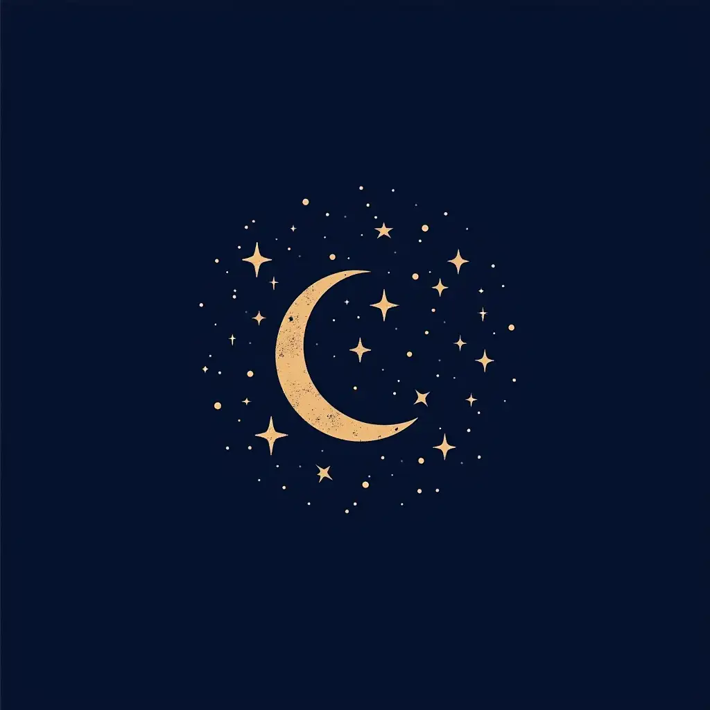 Elegant-Celestial-Logo-Featuring-Constellations-and-Crescent-Moon-on-Indigo-Background