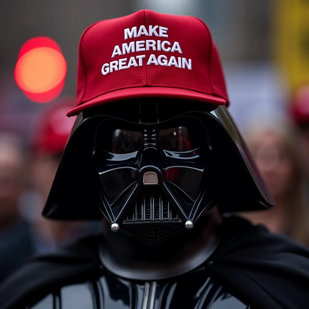 Darth-Vader-Wearing-a-Red-MAGA-Hat-in-Protest-Photo-Realistic-Style