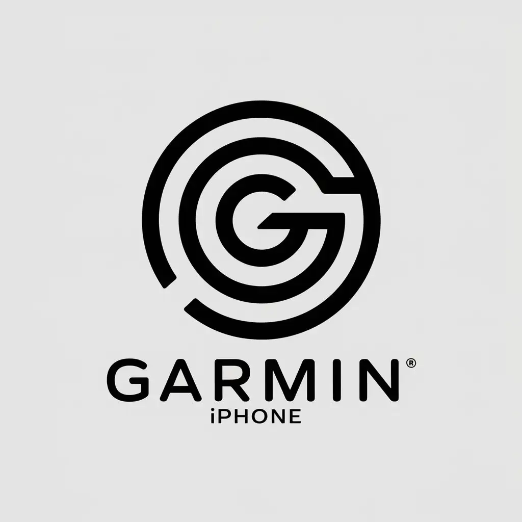 a vector logo design,with the text "Garmin IPhone ", main symbol:Garmone,complex,be used in Sport, movement, goal, classics industry,clear background