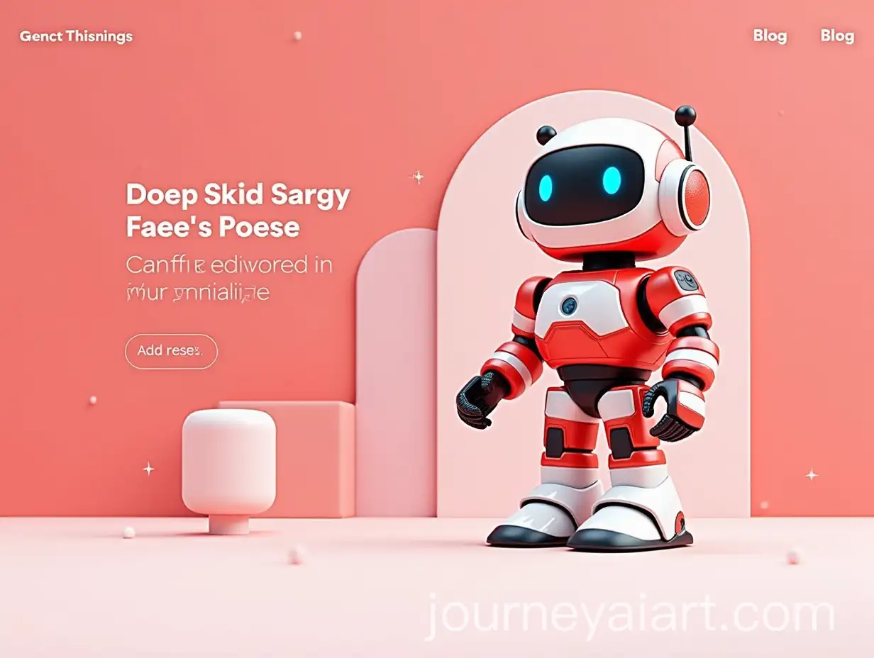 Ecommerce-and-Blog-Landing-Page-with-3D-Robot-and-IT-Logo