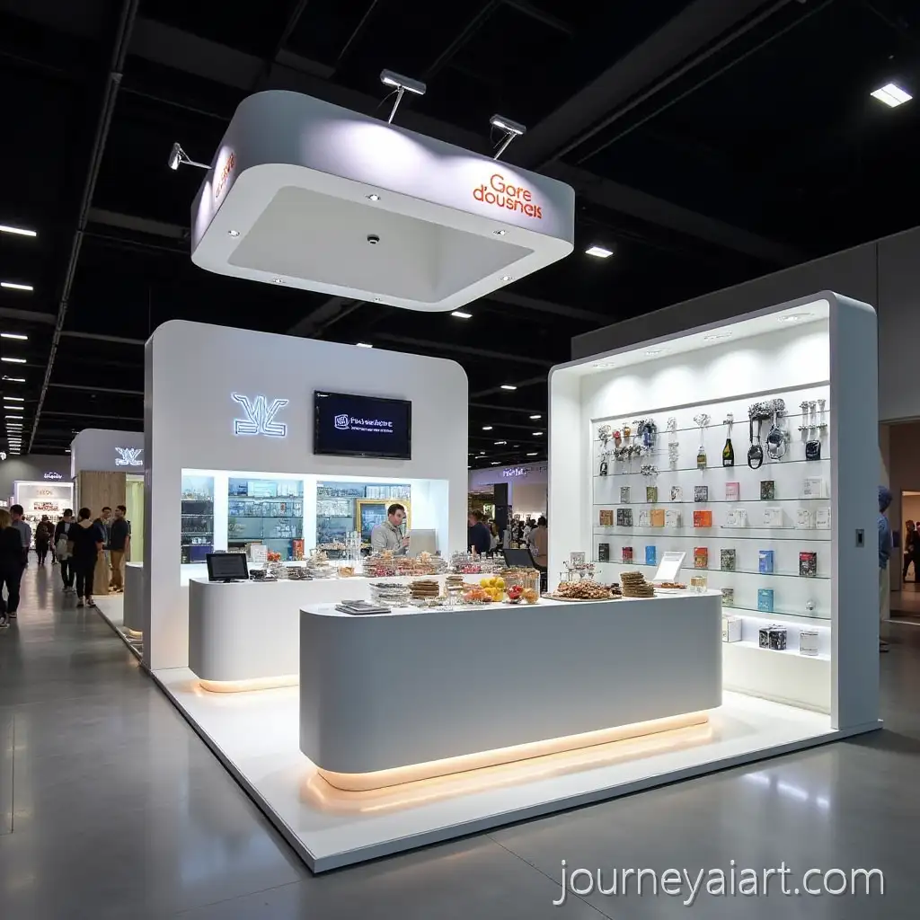 Modern-Trade-Show-Stand-with-LED-Displays-and-Branded-Counters