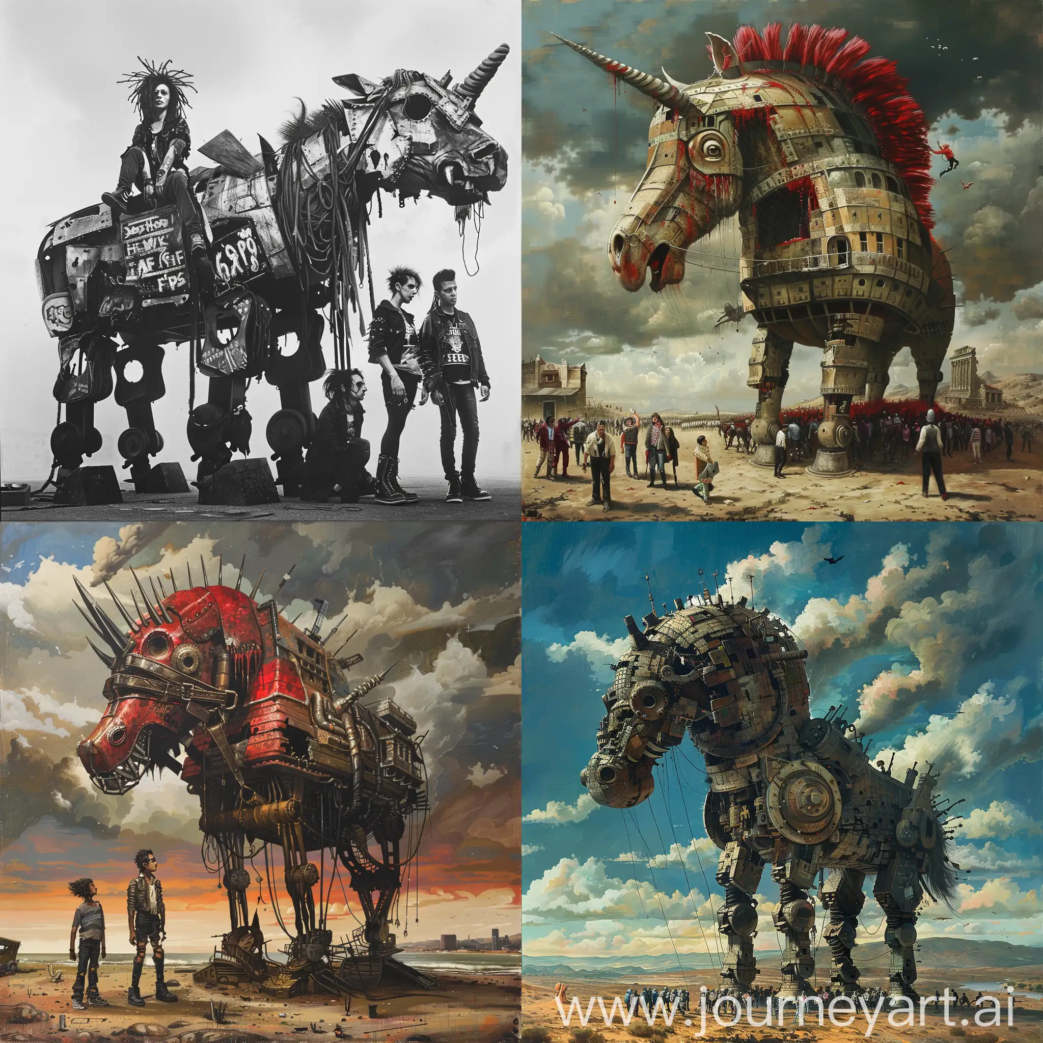 Cyberpunk-Trojan-Horse-Emerges-with-Futuristic-Characters