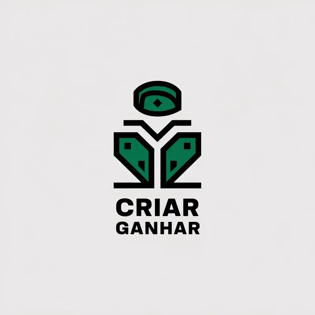 LOGO Design for Criar Ganhar Minimalistic Vector Logo Symbolizing Success in Education