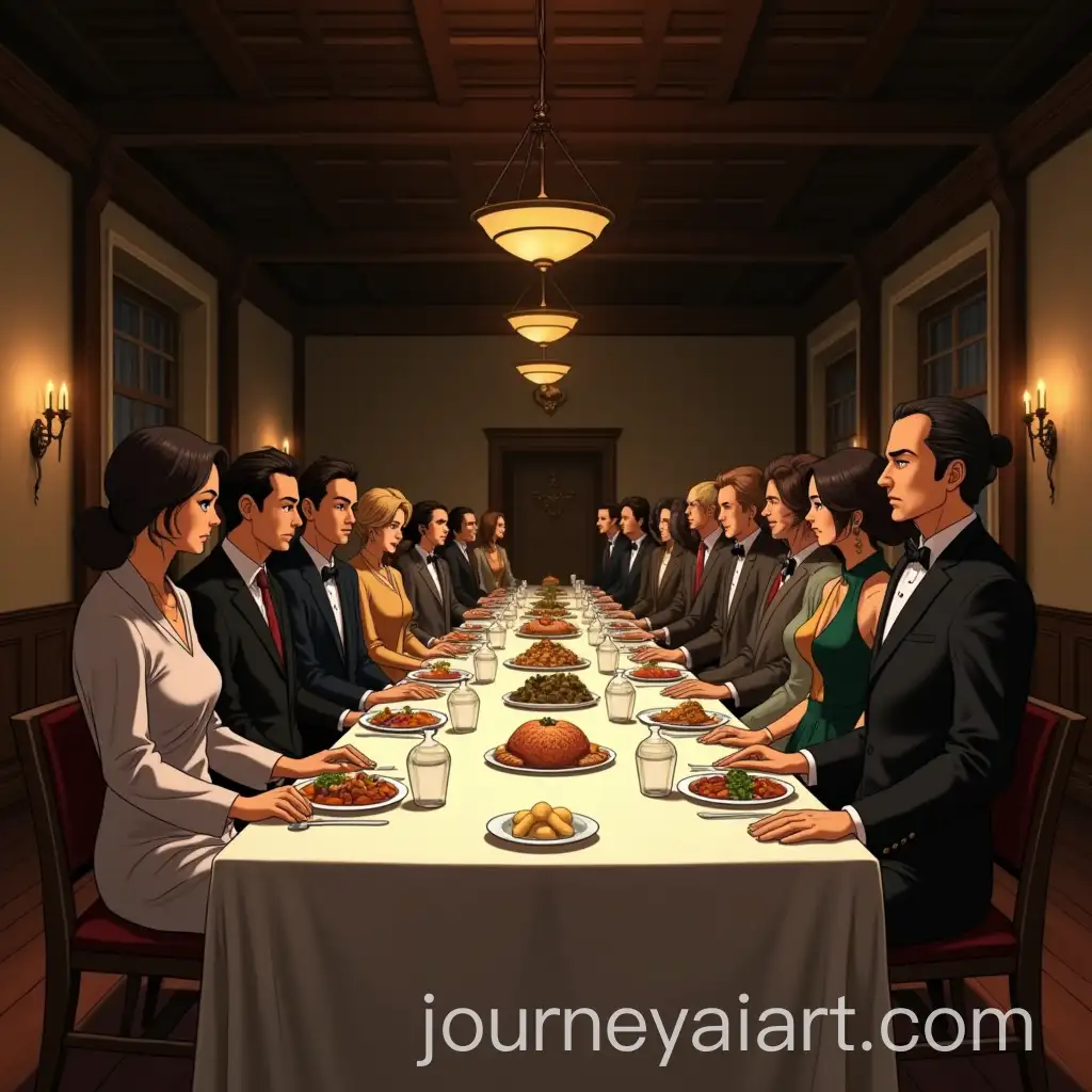 Elegant-Rustic-Dining-Room-for-Nighttime-Gathering