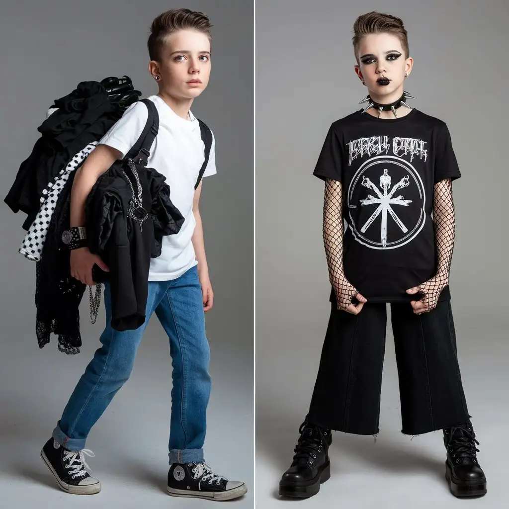 Adolescent-Transformation-From-Casual-to-Gothic-Style