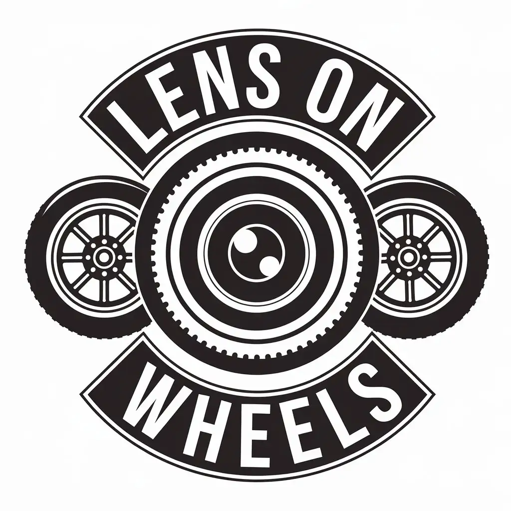 LOGO Design for Lens on Wheels Camera Lens Motorcycle Wheels for Automotive Industry