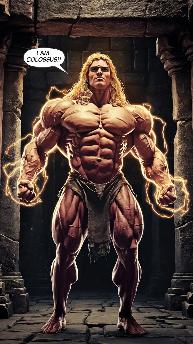 Superhuman-Bodybuilder-with-Luminous-Golden-Power-in-Ancient-Stone-Temple