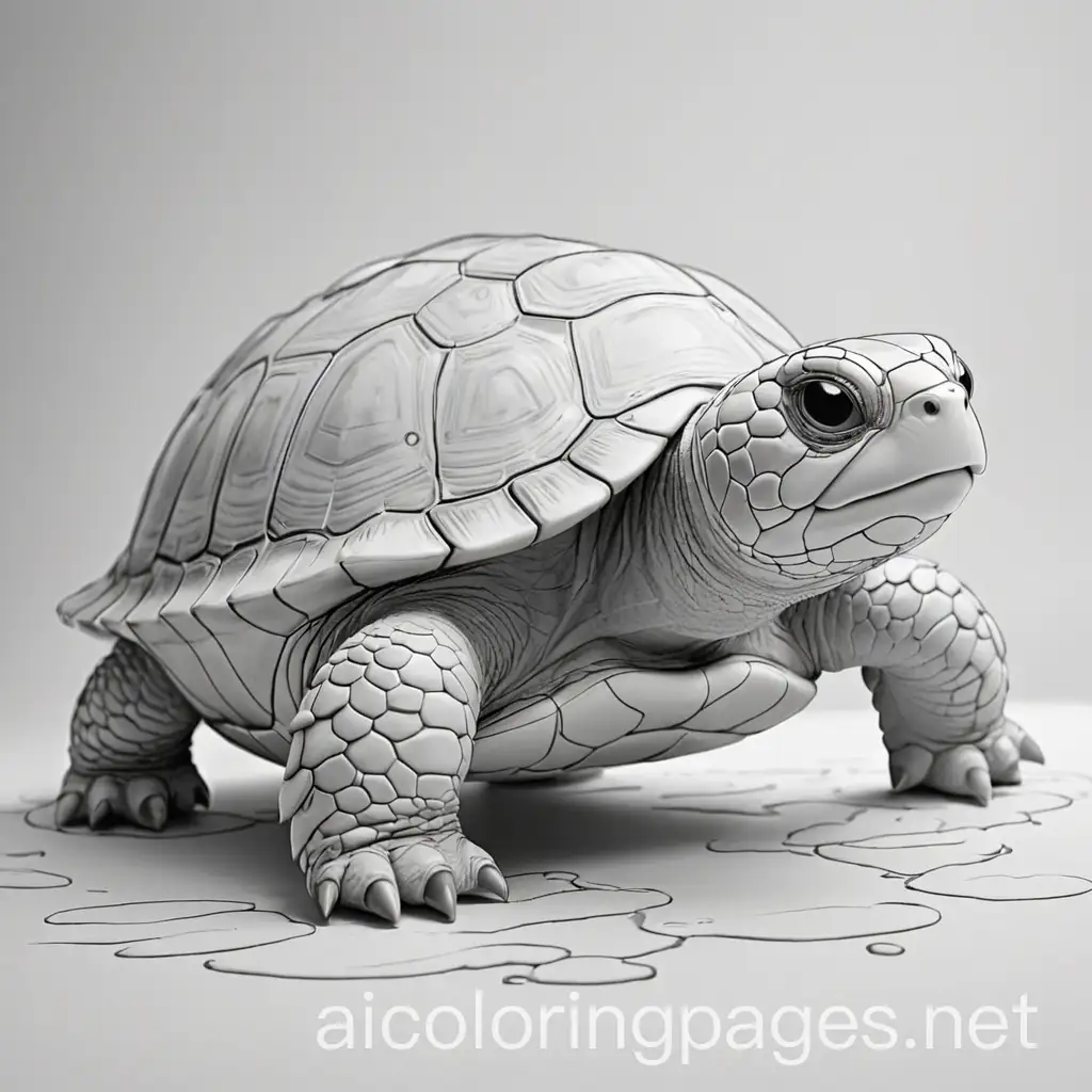 Coloring-Page-of-a-Turtle-with-Simple-Line-Art-on-White-Background