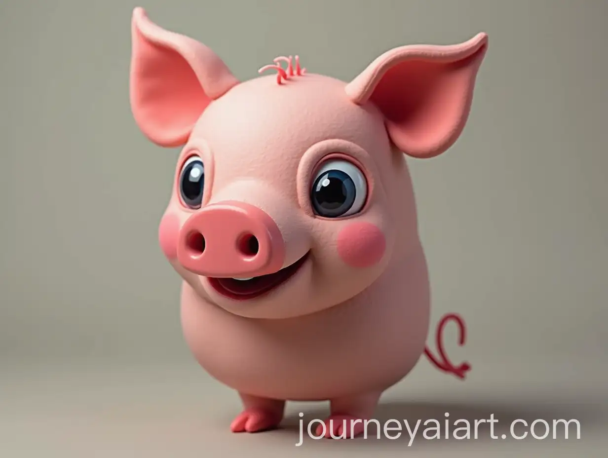 Fat-Character-with-HalfSewn-Pig-Mask-as-Head-Cutters