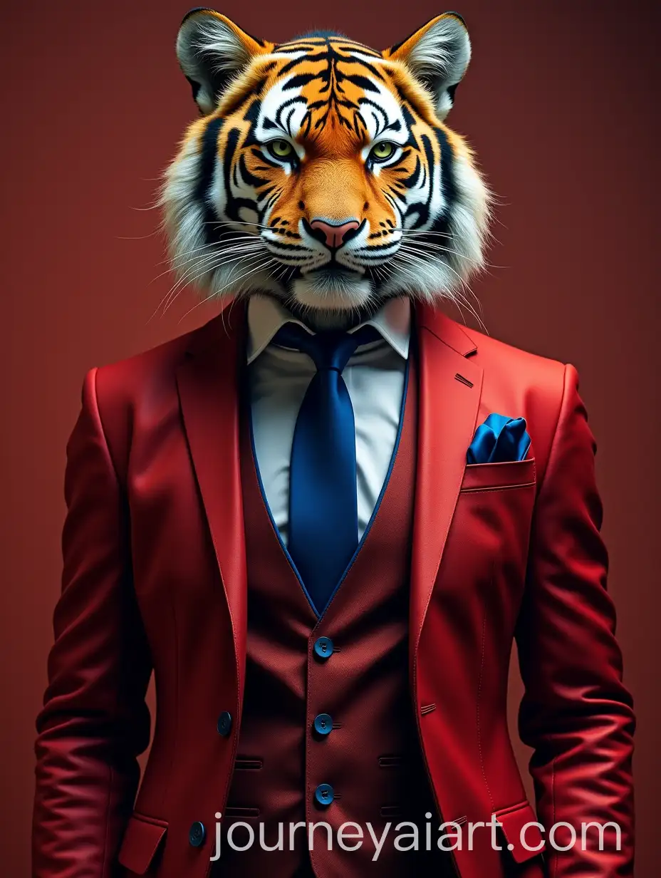 Elegant-Tiger-in-a-Stylish-Red-and-Blue-Suit