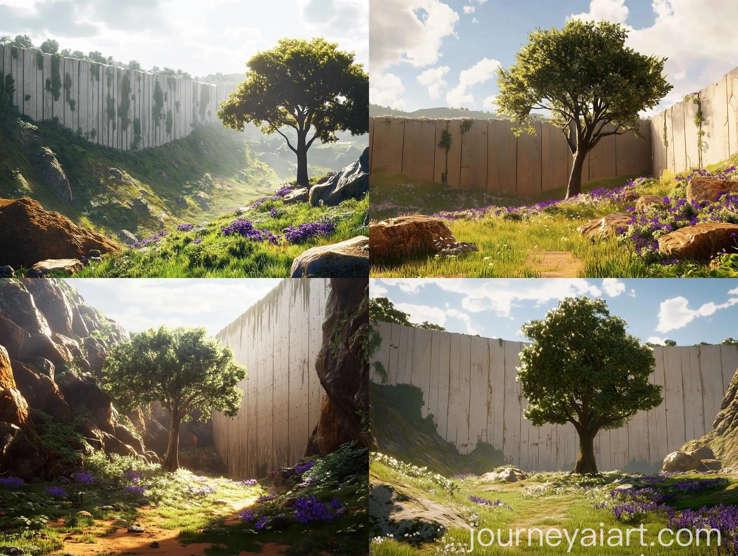 Detailed-CGI-Nature-Landscape-with-Central-Tree-and-Massive-Horizon-Wall