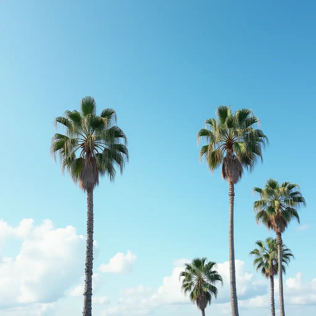 Sky and palm trees