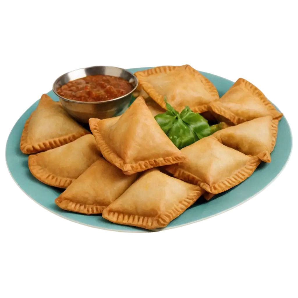 HighQuality-PNG-Image-of-a-Samose-Plate-Perfect-for-Culinary-and-Design-Use