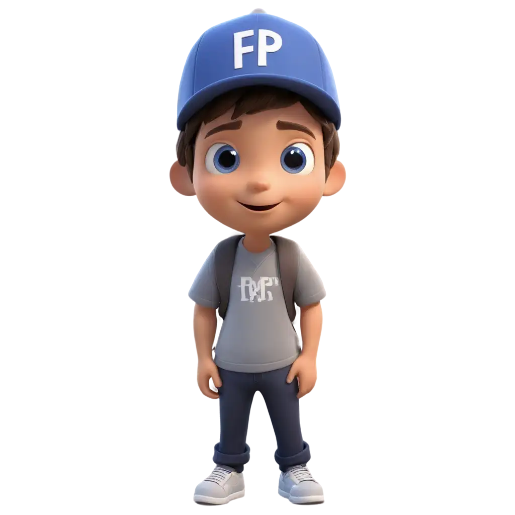 3D-Computer-Generated-Boy-Wearing-a-Hat-with-FP-PNG-Image