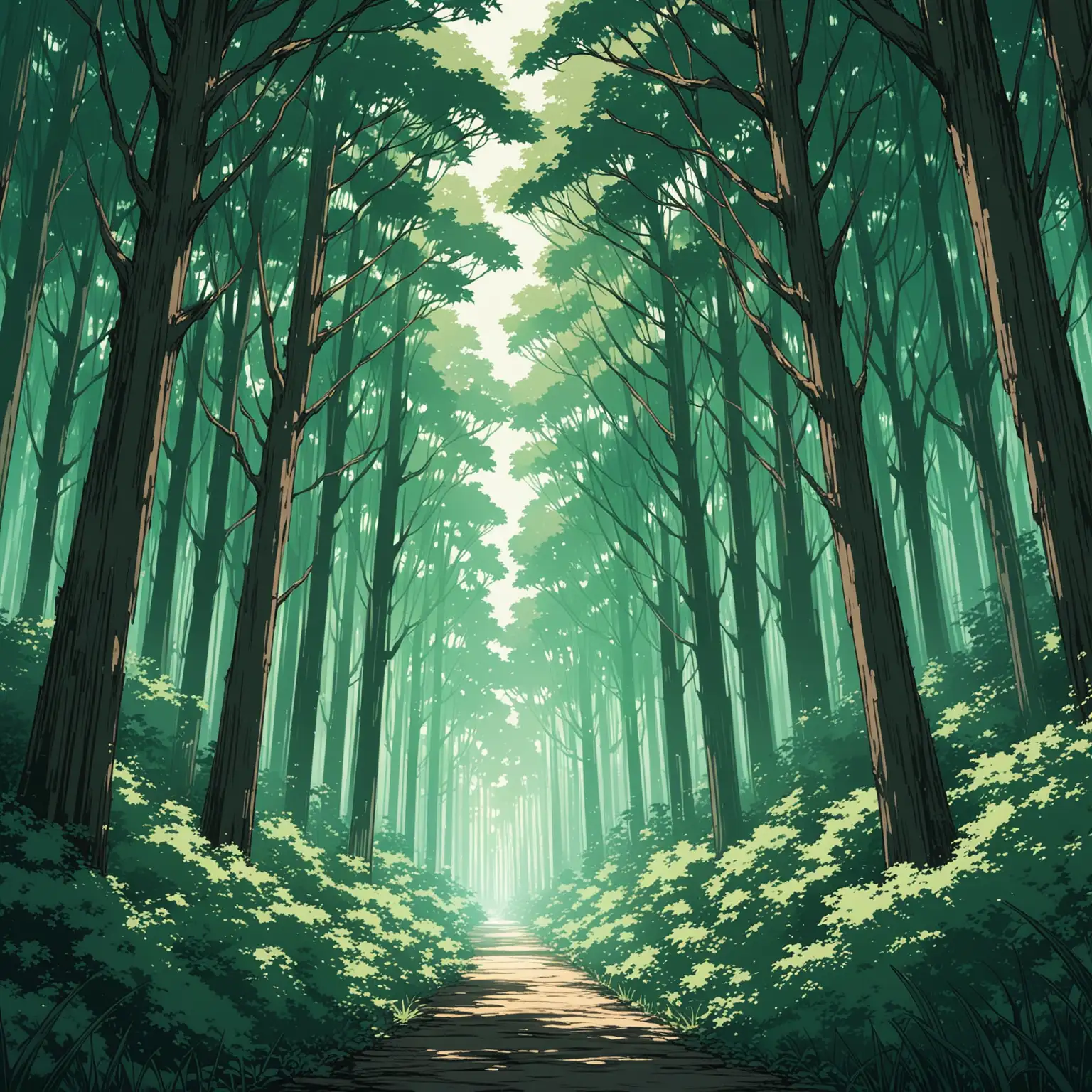 Endless-Living-Anime-Forest-with-Muted-Tones-Evoking-Despair