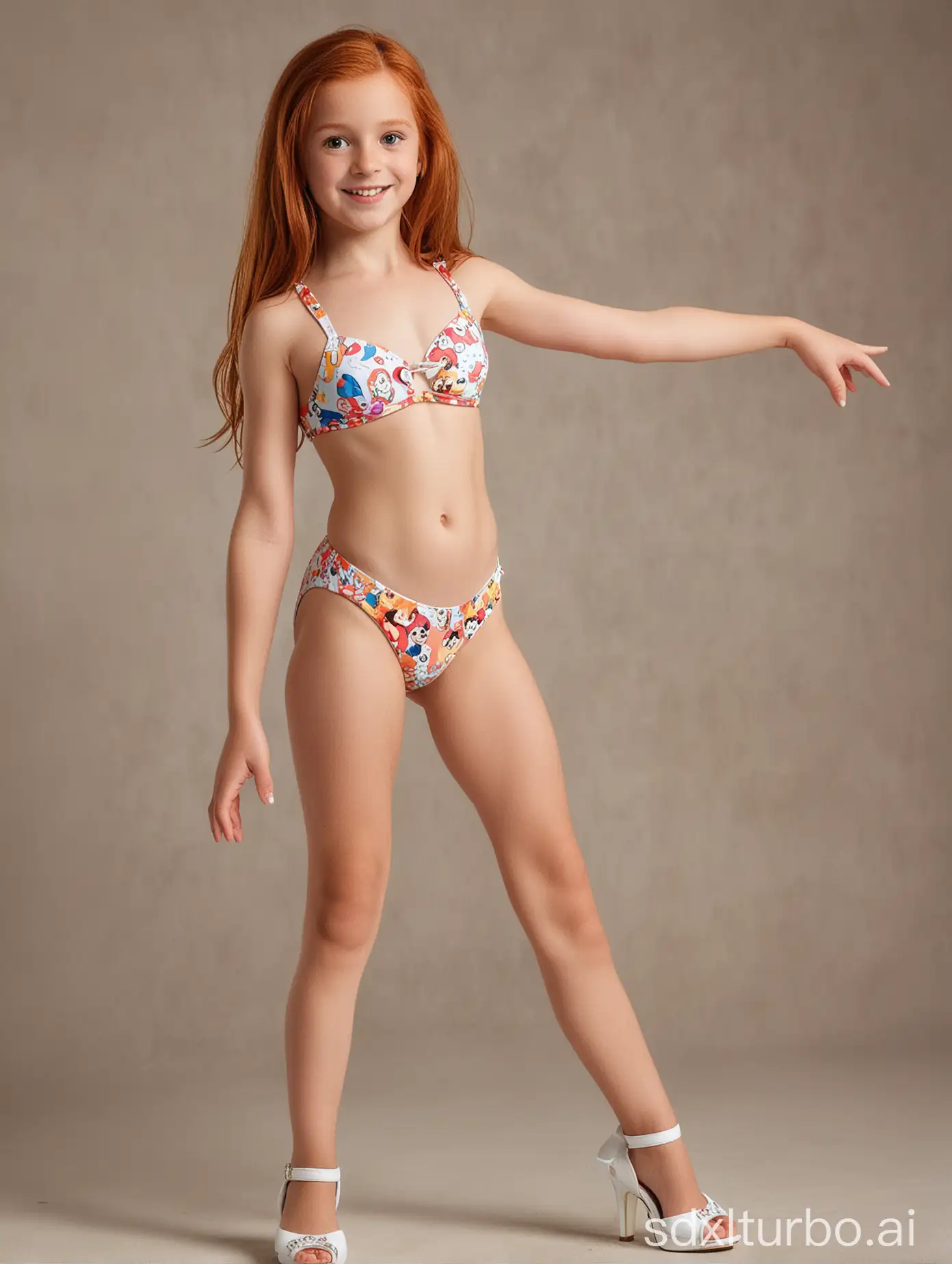 Confident-9YearOld-Girl-in-Disney-Bikini-and-High-Heels