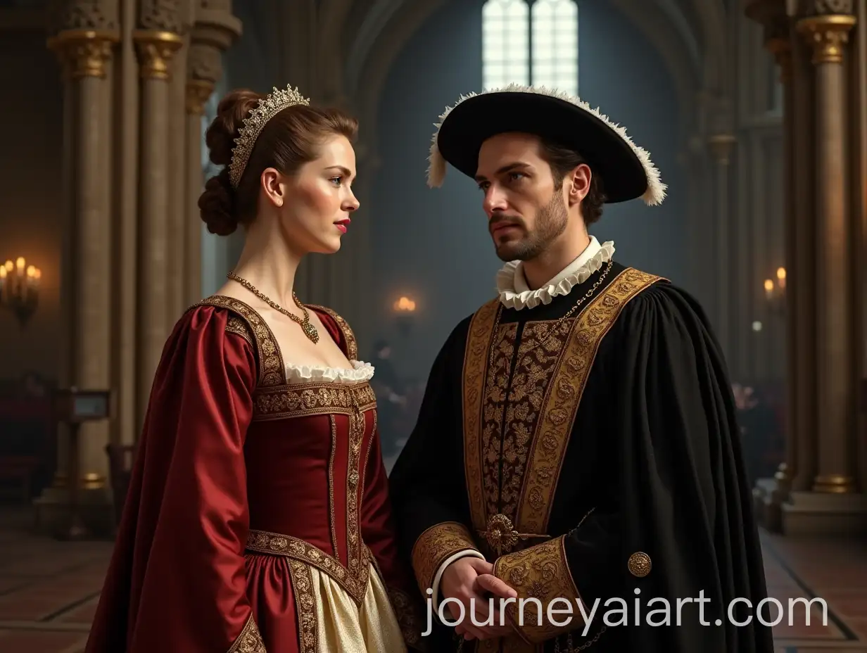 Anne-Boleyn-and-King-Henry-VIII-in-TudorEra-Wedding-Attire
