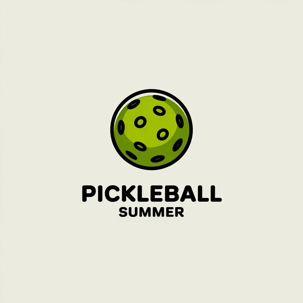 LOGO Design for Pickleball Summer Minimalistic Pickleball Ball Theme for Travel Industry