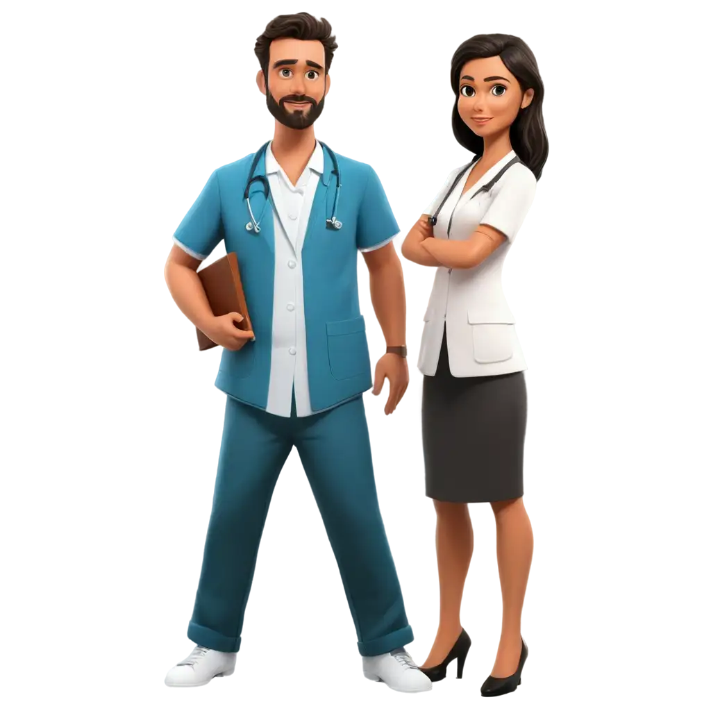 Three-People-Doctor-Worker-and-Executive-Cartoon-PNG-Image