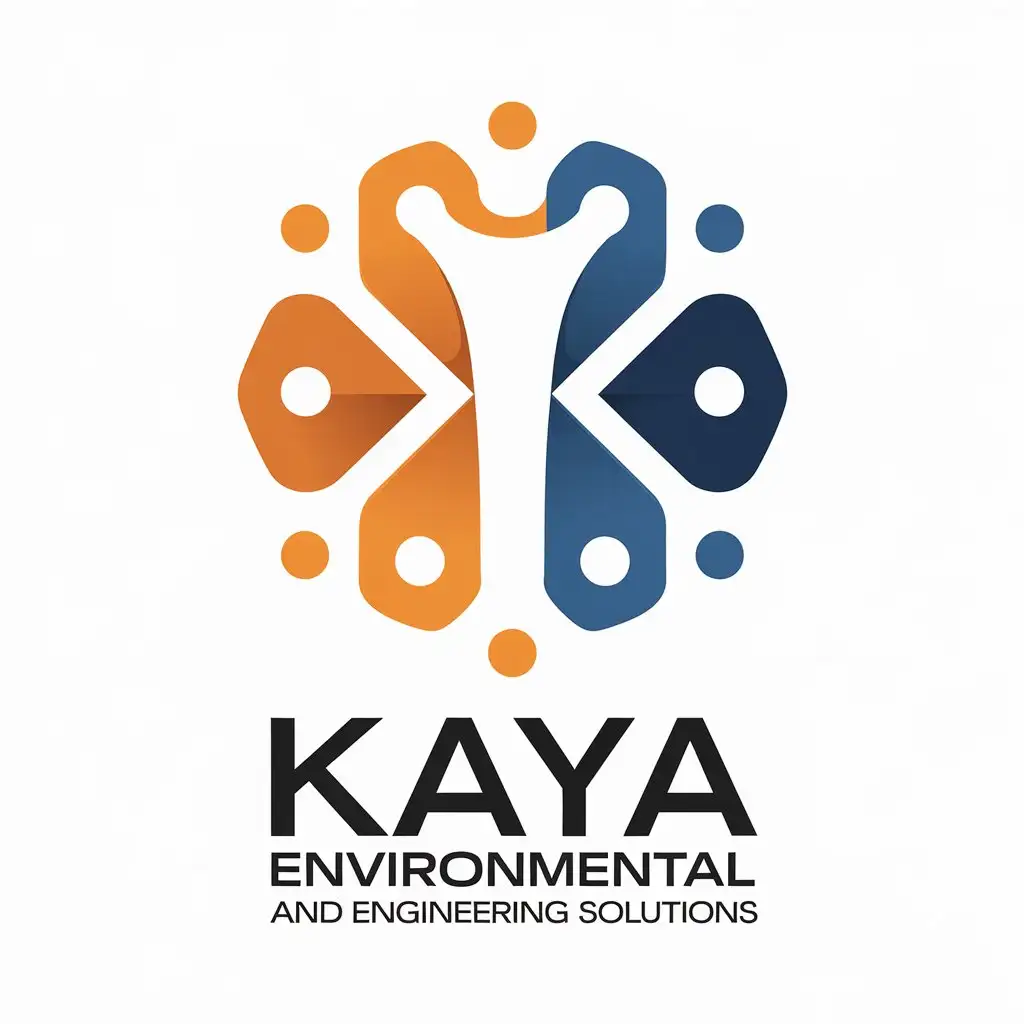 LOGO Design for Kaya Environmental and Engineering Solutions Silhouette of Human Body with Technology Theme