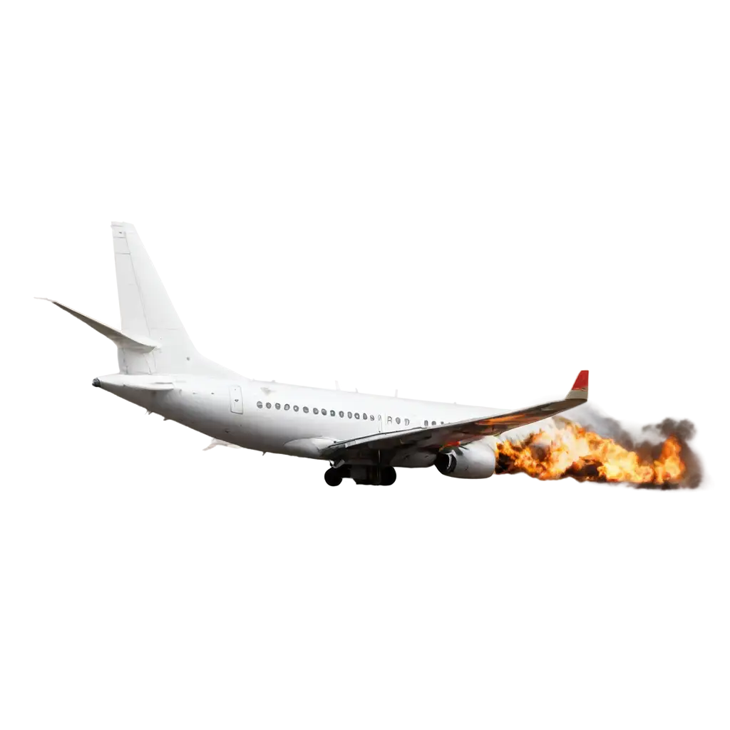 PNG-Image-of-an-Airplane-Crashing-Detailed-Artistic-Representation