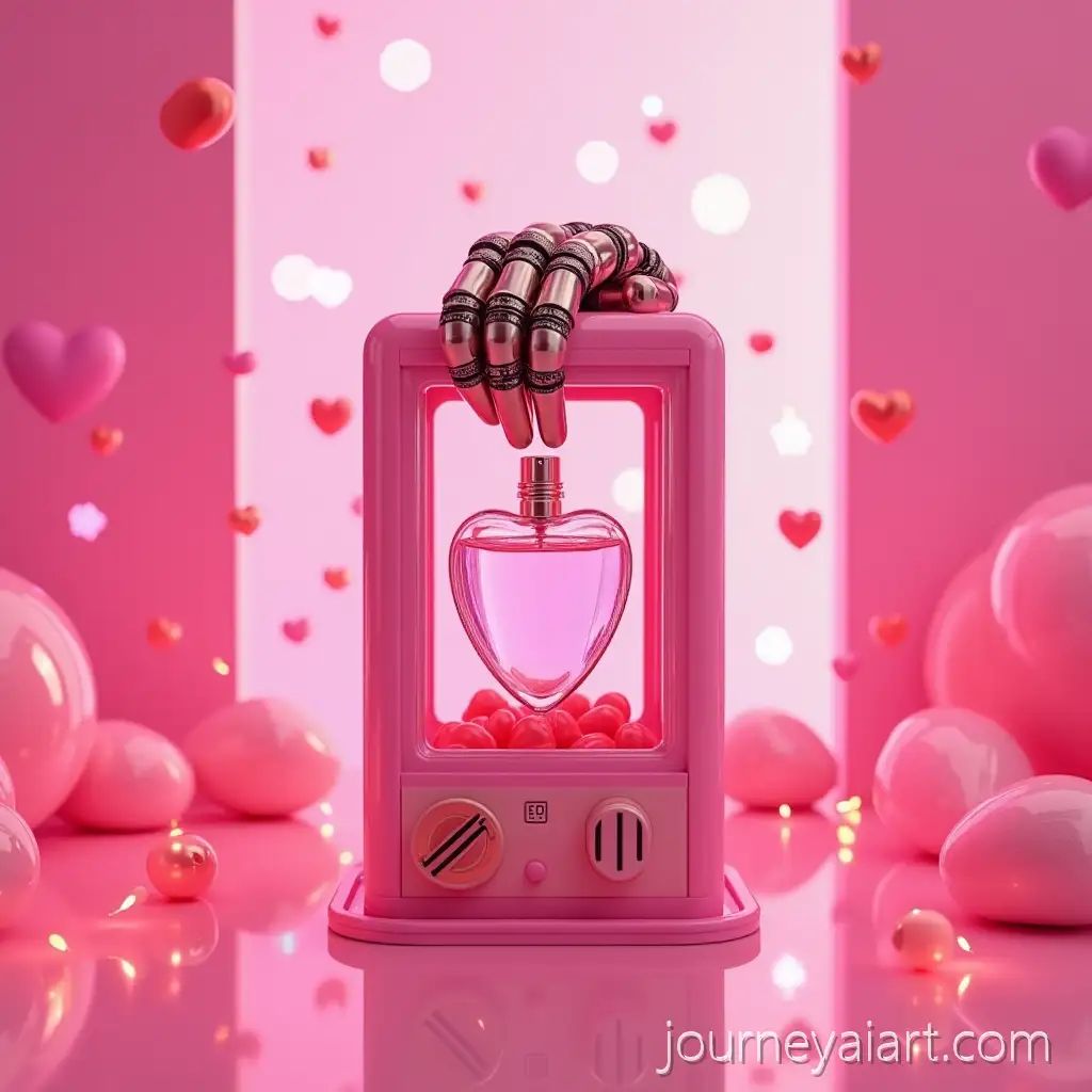 HyperRealistic-ClAI-Art-Prompt-Expansionaw-Machine-Scene-with-iPhone-14-and-Dreamy-Pink-Background