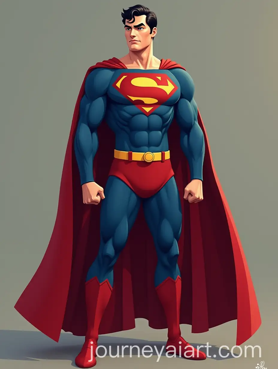 First-Clone-of-Superman-in-Classic-Blue-and-Red-Suit-with-Number-1-Symbol