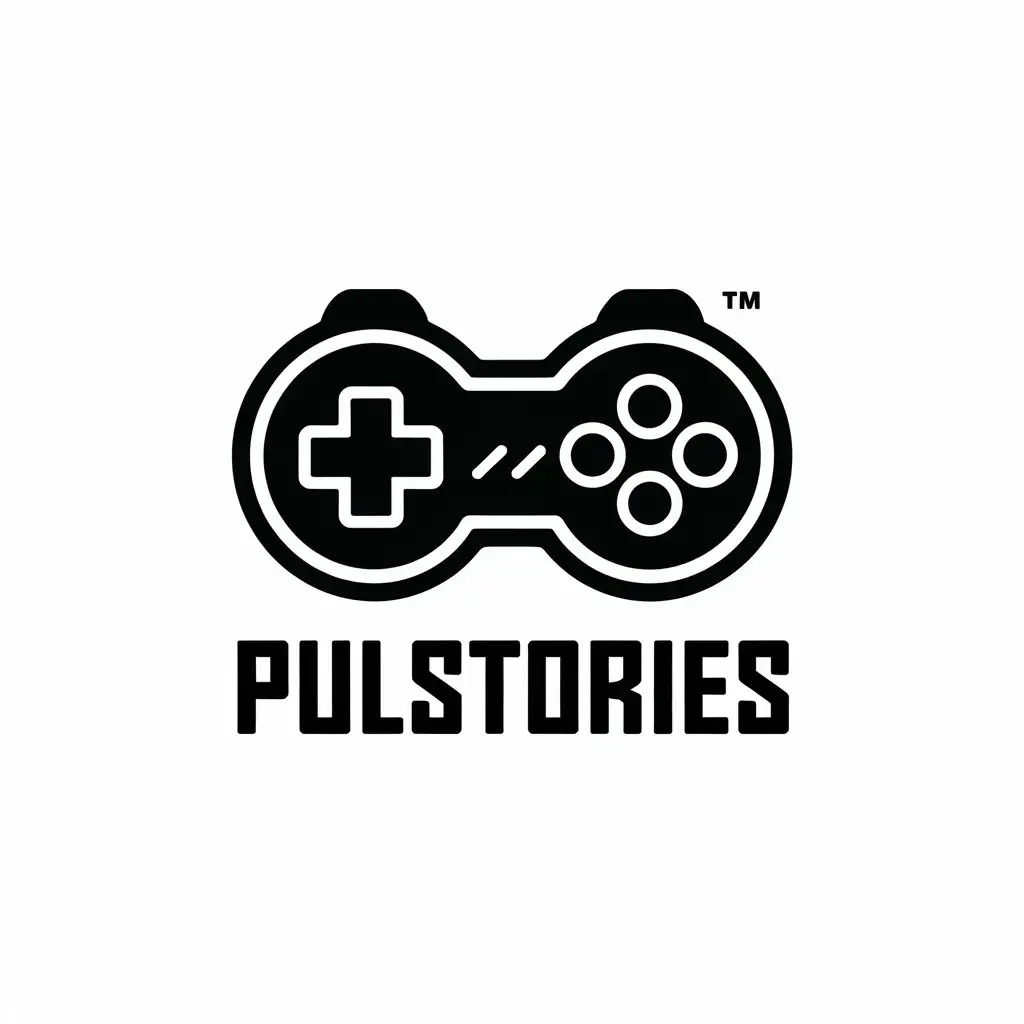 LOGO Design for PULSTORIES Gamepad Mixing Squares in Entertainment Industry