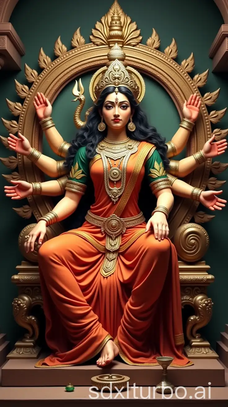 Majestic-Durga-Avatars-in-Serene-Temple-Ambiance