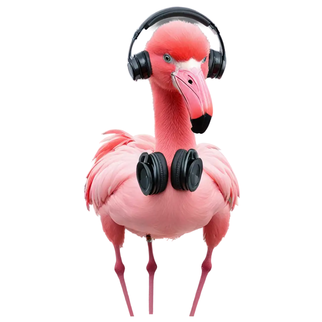 Vibrant-Pink-Flamingo-with-Headphones-PNG-Image-Artistic-and-Playful-Visual-Concept