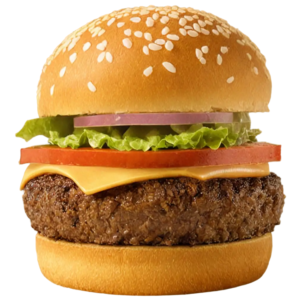 Delicious-Burger-PNG-Image-Savor-the-Artistry-of-a-Perfectly-Rendered-Burger