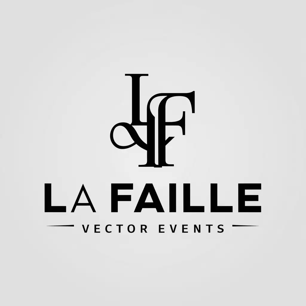 LOGO Design for LA FAILLE Vector with LAF Symbol for Events Industry