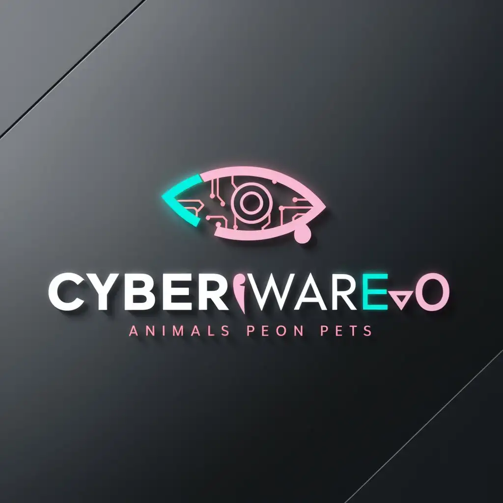 LOGO-Design-For-Cyberware0-Cyberpunk-Neon-Style-for-Animals-Pets-Industry