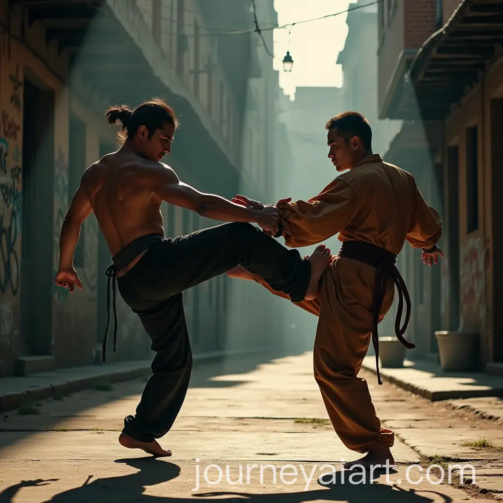 Capoeira-Fighter-and-Kung-Fu-Martial-Artist-in-Urban-Showdown