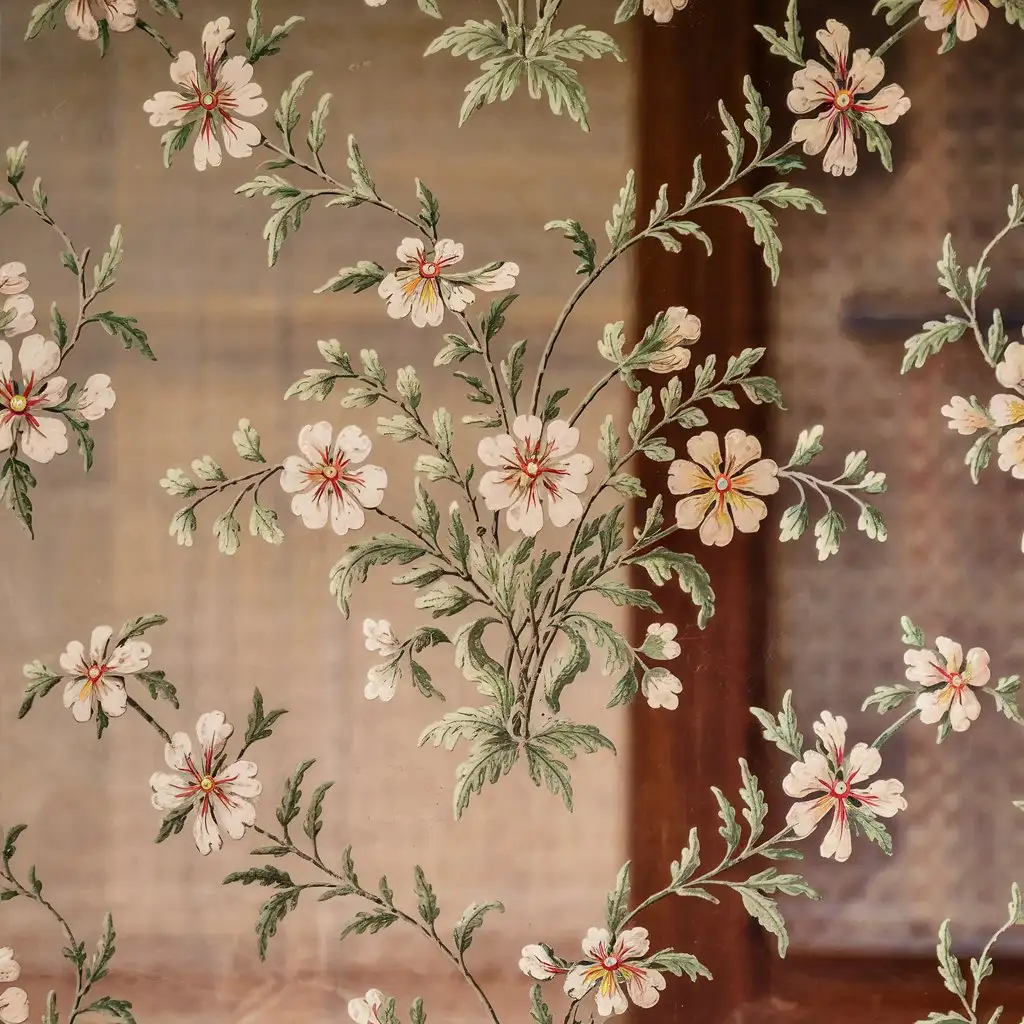 Elegant Delicate Floral Antique Wallpaper Design