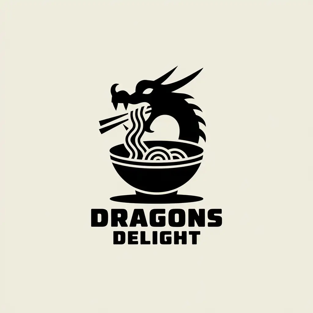 LOGO Design for Dragons Delight Vector Style with Chinese Cuisine Essence and Modern Appeal