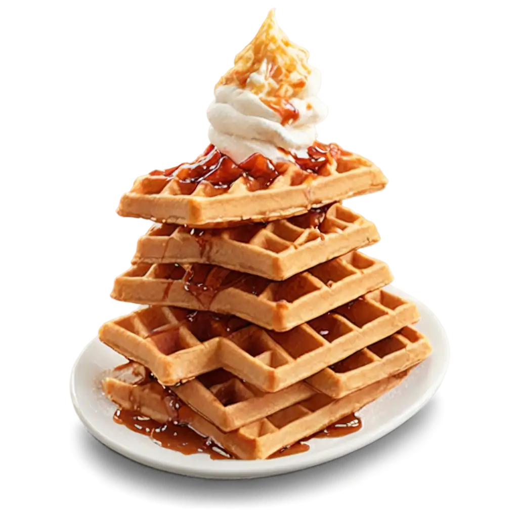 Deliciously-Stacked-Waffle-PNG-Perfect-for-Food-Lovers-and-Culinary-Designs