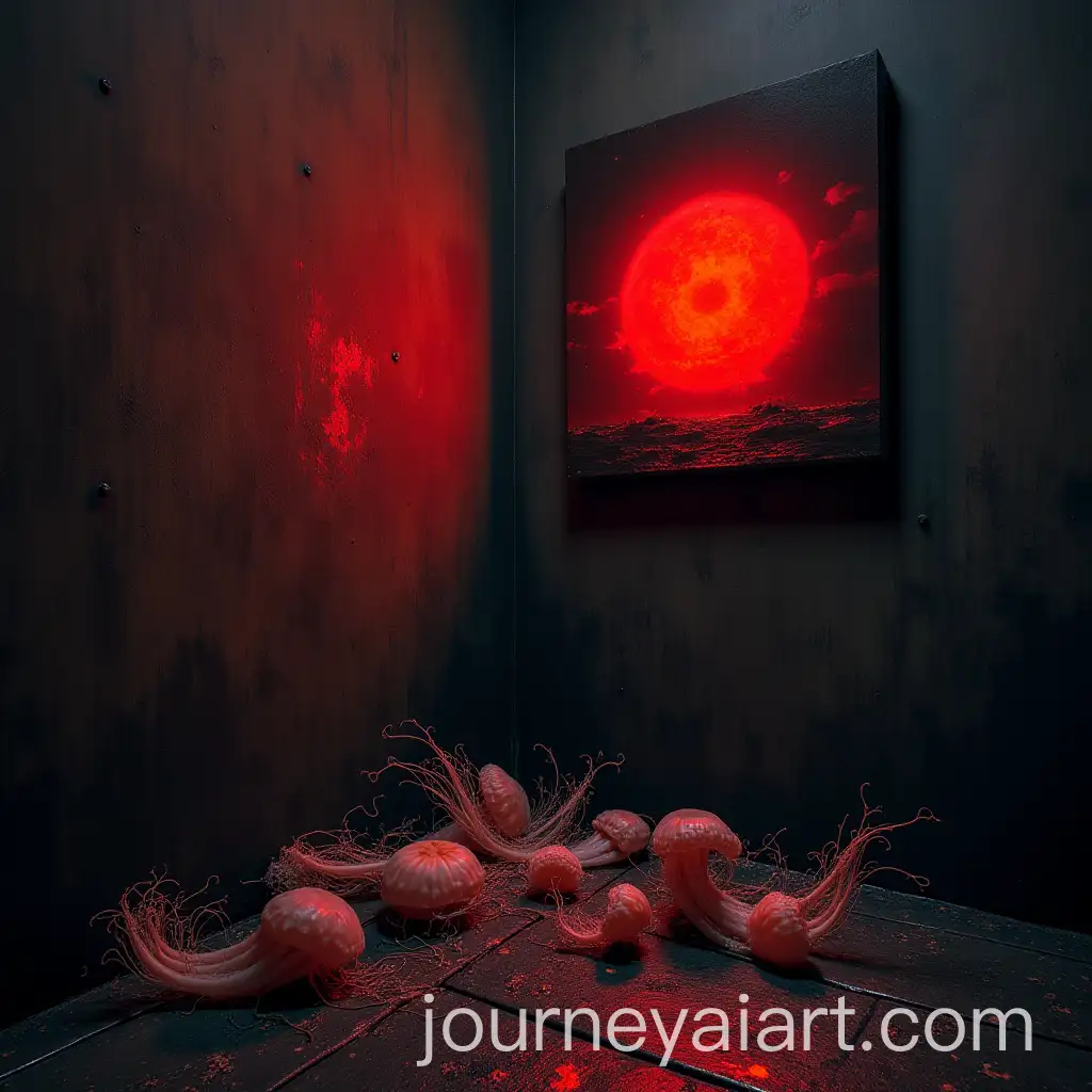 Dramatic-Scene-of-Total-Armageddon-with-Jellyfish-and-Red-Sky