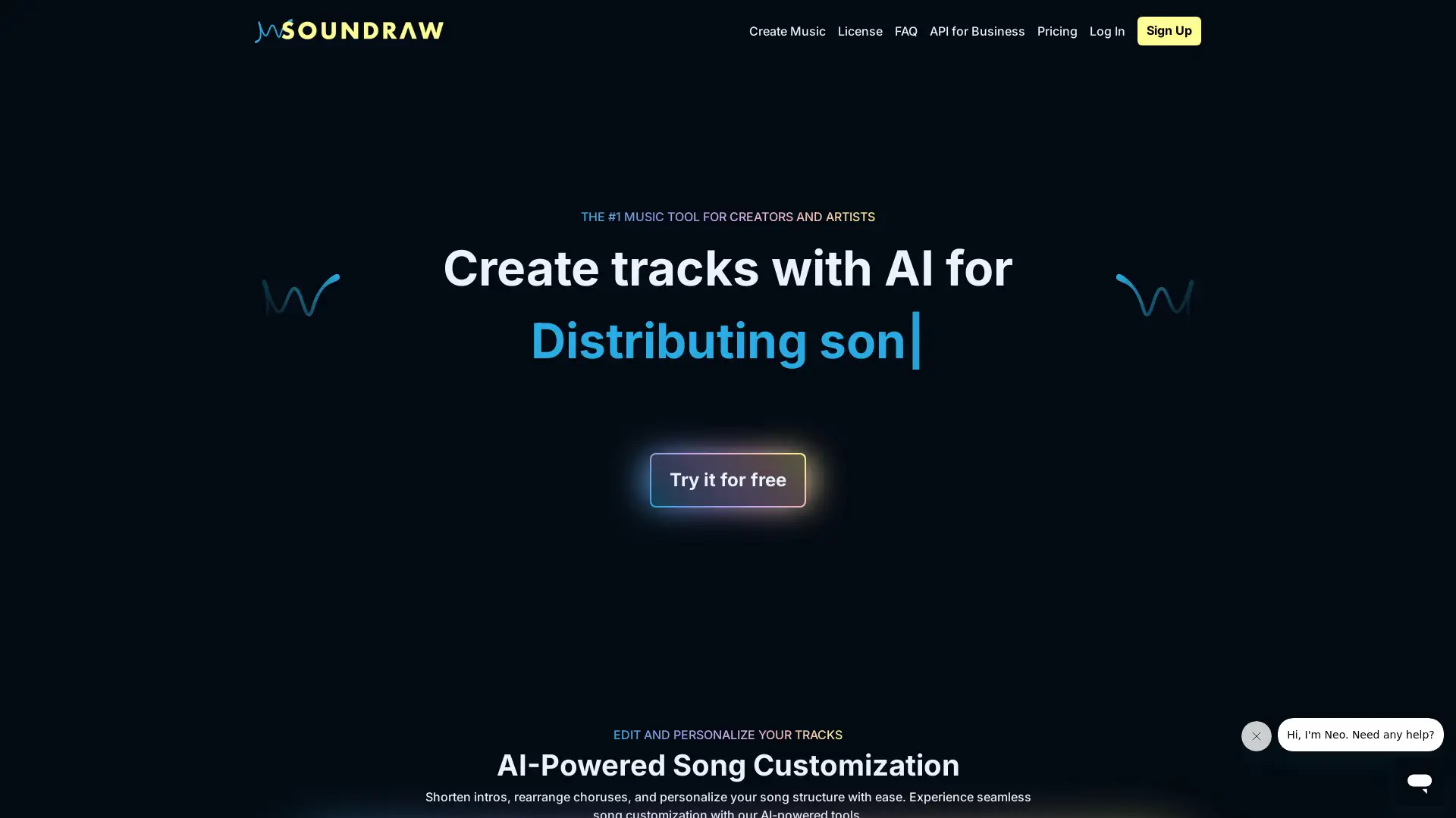 Create royalty-free music with AI in seconds.