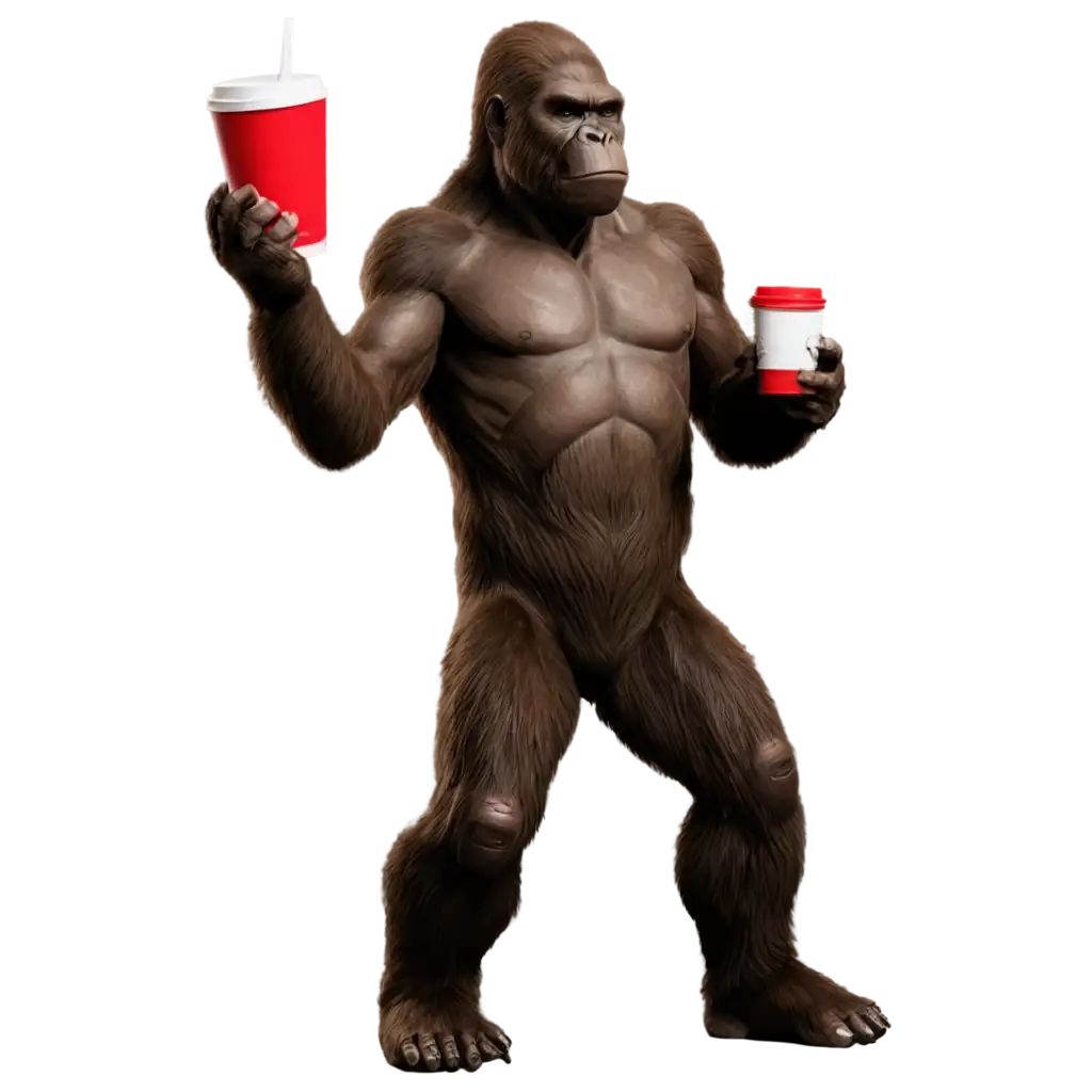 King-Kong-Holding-a-Coffee-Cup-in-Ironman-Suit-PNG-Image-for-HighQuality-Visual-Content