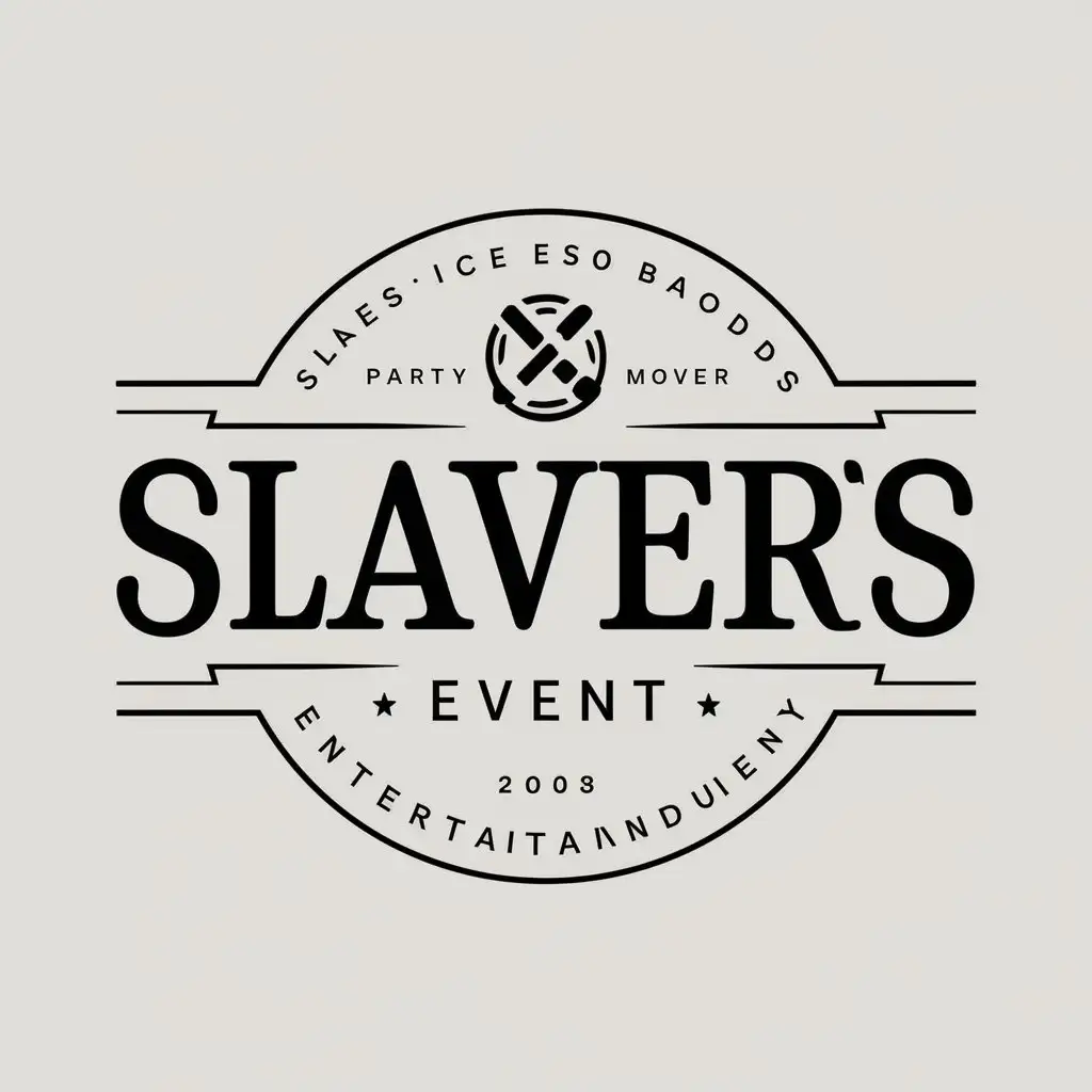 LOGO Design for SLAVERS Event Festive Party Theme with Modern Typography