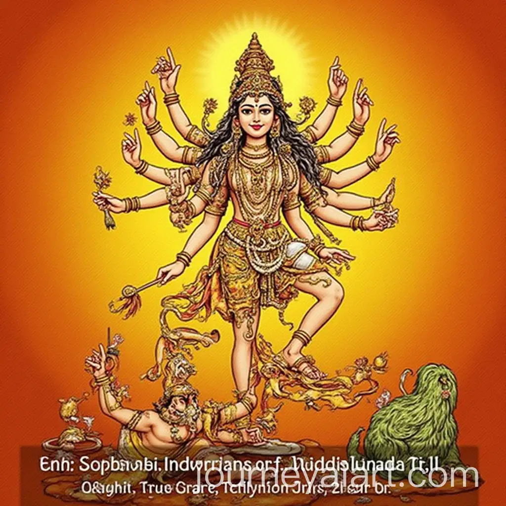 The-Divine-Battle-of-Lalitha-Tripurasundari-Against-Bandasura