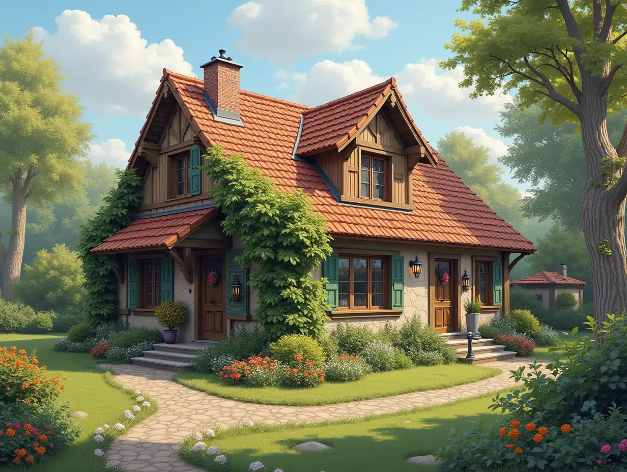 A small beautiful house