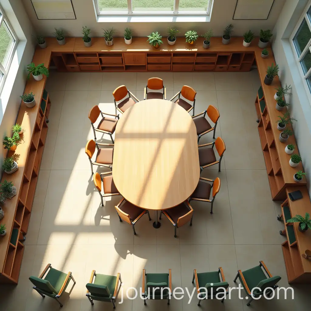 Classroom-with-Large-KidneyShaped-Table